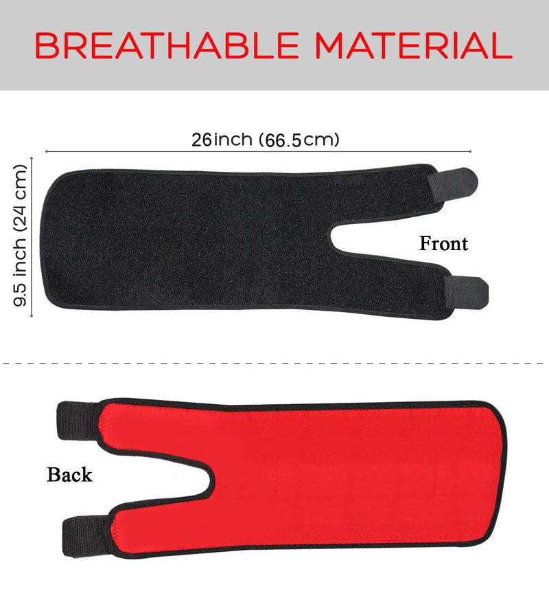 Adjustable Thigh Brace Support, Quadriceps Support and Thigh Wraps for Men and Women. Unisex Breathable Neoprene Non-Slip Hamstring Compression Sleeve S/M (16-26")