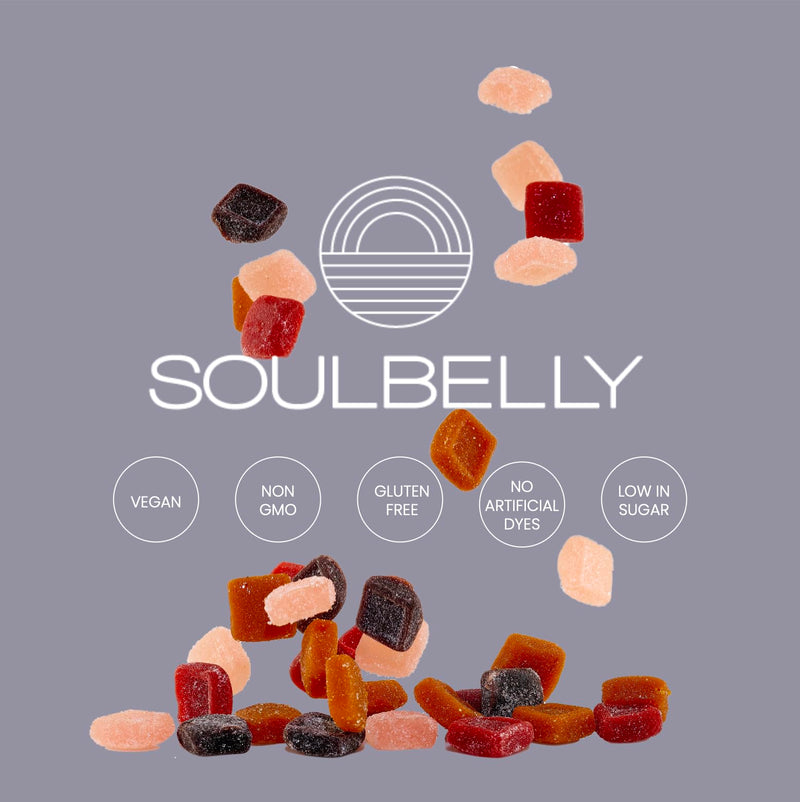 SOULBELLY Ashwagandha + Apple Cider Vinegar Restore Vitamin Gummies for Stress Relief, Gut Support and Better Sleep | Vegan | Gluten-Free | Non-GMO | 60 Count
