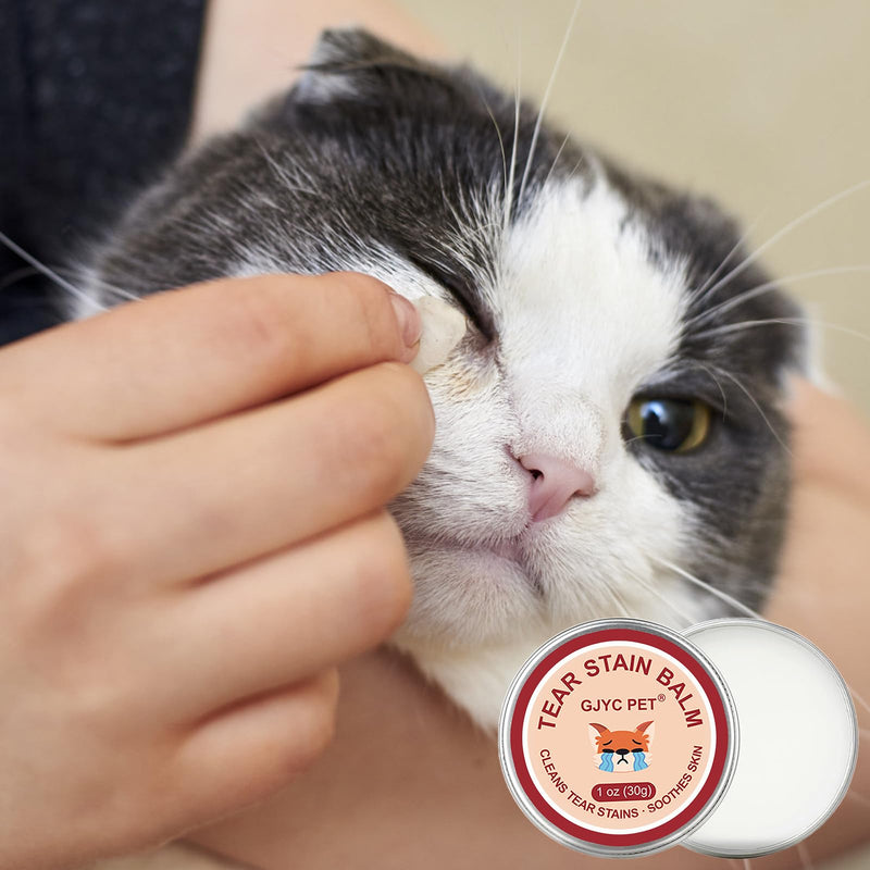 Bisienya Dog Tear Stain Remover,Pet Tear Stain Remover Balm,Natural Eye Care for Dogs and Cats,Tear Stain Remover for Dogs Eyes,Gently Cleanses and Restores Sparkling Eyes(30g)