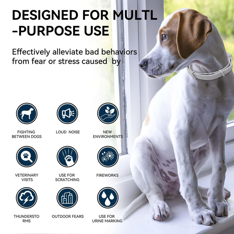 Calming Collar for Dogs 4-Pack That Lasts 60 Days | Pheromone Dog Calming Collar for Anxiety, Stress & Separation | Waterproof Adjustable 63 cm for Small Medium Large Dogs