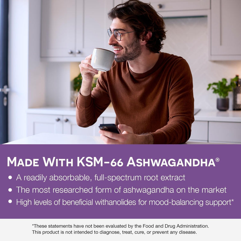 EZ Melts Dissolvable KSM-66 Ashwagandha, 300 mg, Sugar-Free, Stress, Sleep and Mood Support Supplement, 30-Day Supply, Apple Berry-Flavor - 1 Pack 60 Count (Pack of 1)