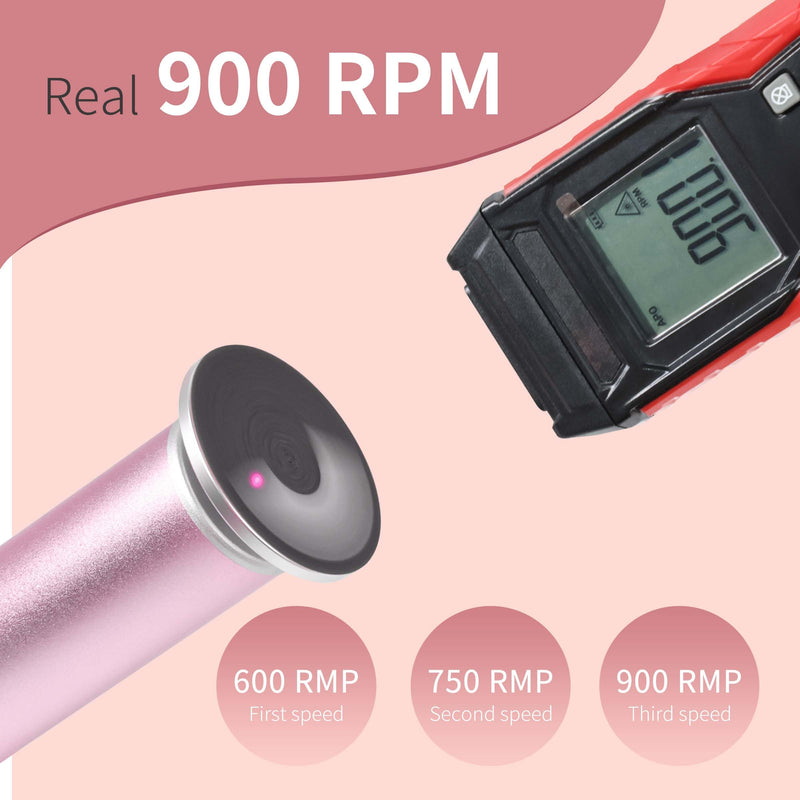 Rechargeable Electric Foot Callus Remover with 3-Sizes 120Pcs Sandpaper Discs, Professional 900RPM 3-Speed Control Aluminum Electric Foot File (E3 Rose Pink) Pink-recharge - BeesActive Australia