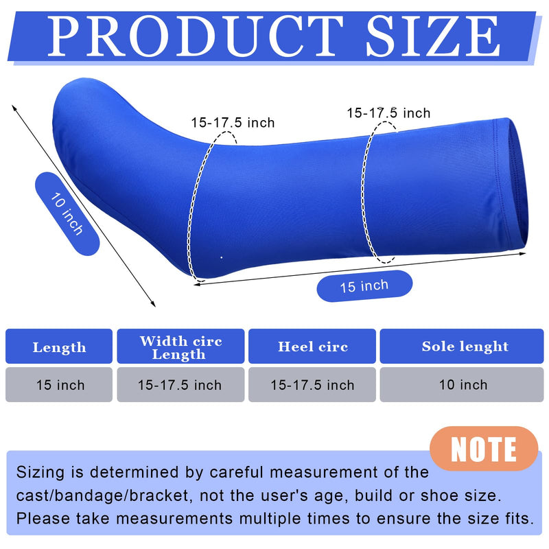 4 Pcs Leg Cast Cover Medium Short Cast Sock Cover Below the Knee Leg Sleeve for Foot Men Women Plaster Stocking Protective(Black, Blue, Gray,Dark Green) Black, Blue, Gray,Dark Green - BeesActive Australia