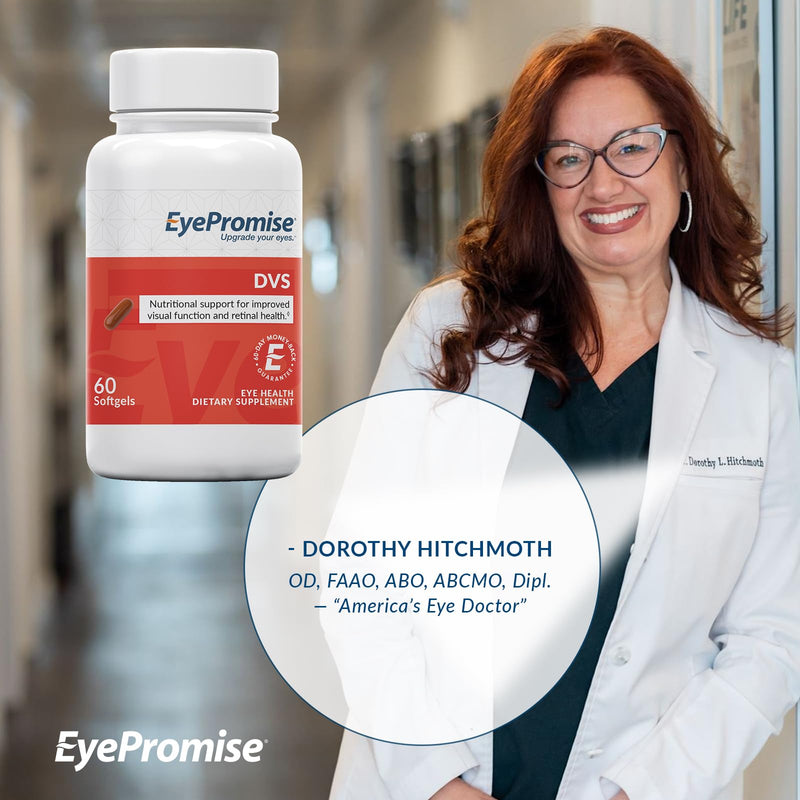 EyePromise DVS Eye Vitamin - 60 Softgels, 30-Day Supply | Eye Supplement with Zeaxanthin and Lutein for Retinal Support & Improved Visual Function 1