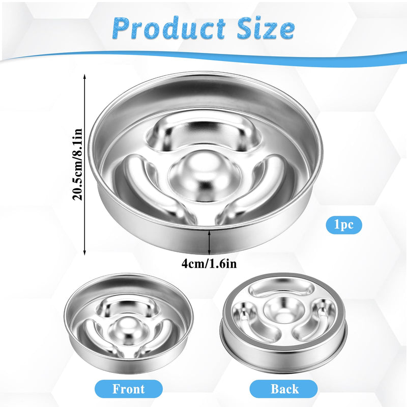 Molain Slow Feeder Dog Bowl, 2 Cups Stainless Steel Dog Food Bowls, Non-Slip Dog Water Bowl, Pet Bowl for Small & Medium Dogs, Fun Bloat Stop Dog Slow Feeder Bowl - BeesActive Australia