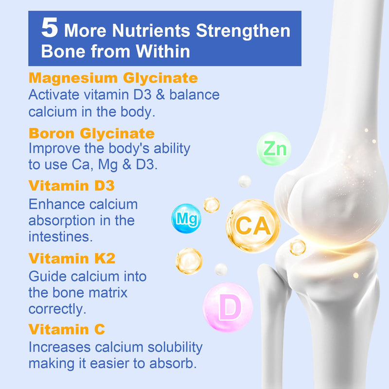 Liposomal Calcium AKG Supplement 1500mg with Vitamin D3 K2, 240 Softgels | Calcium Supplement for Women & Men with Magnesium Glycinate, Boron, Probiotics & Vitamin C for Bone Strength & Energy - 2Pack 120 Count (Pack of 2)