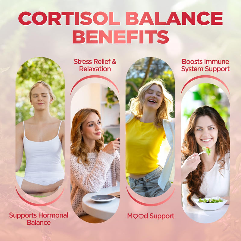 Liposomal Cortisol Supplement Liquid Drops, Women’s Endocrine Supplement, Cortisol Detox Manager Reducer with High Absorption Complex, for Stress Relief, Hormone Balanced for Women, 2 FL OZ