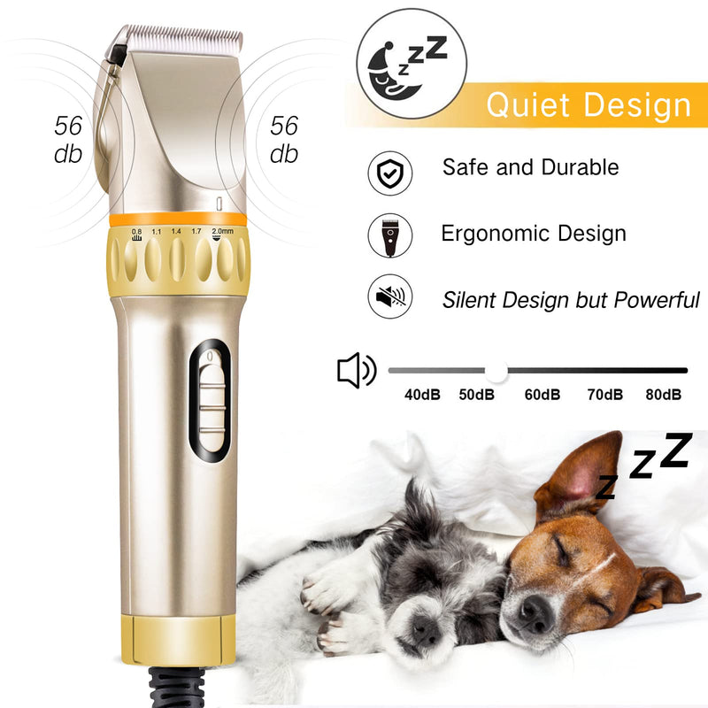 Professional Pet Clipper for Grooming with 12V High Power, Low Noise, Adjustable, Trimmer Supplies for Medium Large Cat Dog Sheep Animal, Pet Electric Shaver for Thick Long Hair - BeesActive Australia