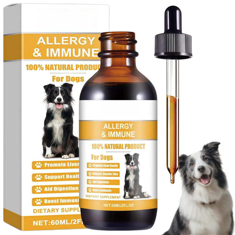 Dog Yeast Infection Treatment Spray, Yeast Infection Treatment for Dogs for Itchy Skin & Ears, Fast-Acting Soothing Solution for Allergies & Itching Relief in Dogs - 60ml