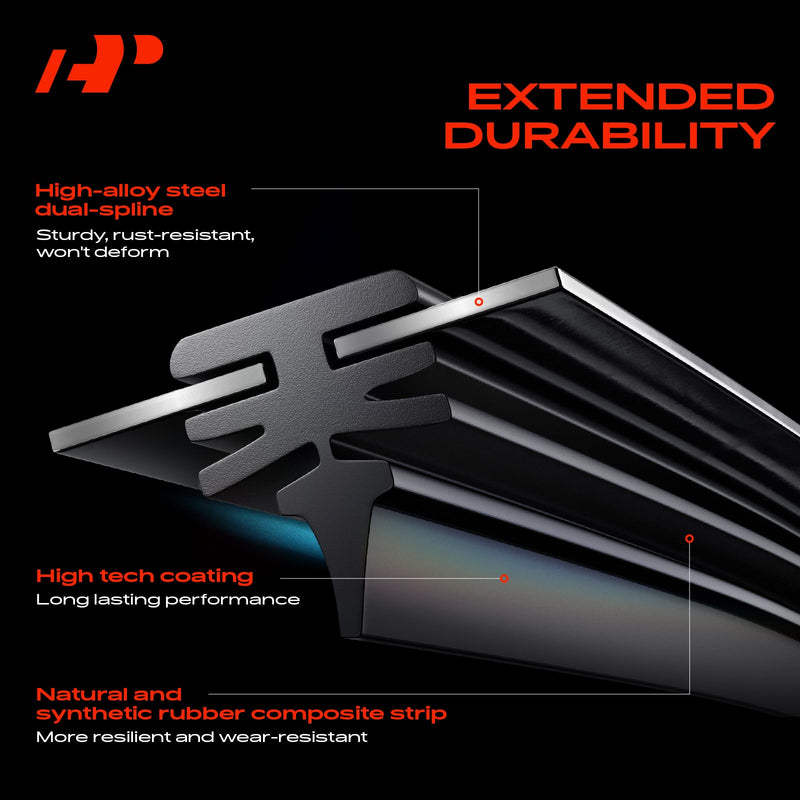 A-Premium 22"+20"+11" Windshield Wiper Blades Compatible with Jeep Compass 2007-2016 & BMW 325i 2001-2005 - Front Rear Wipers Blade Set for Hook/Hook Arm, with Wear Indicator & Towel (Pack of 3) 22"+20"+11" Hook+Hook