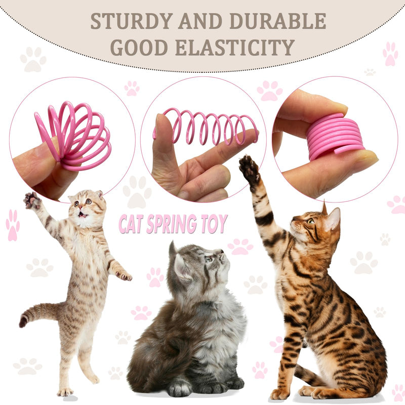 HerMia Cat Toys Variety Pack for Kitty 84 Pieces, Kitten Interactive Toys Bundle Set with Plush Ball Launcher, Bell Ball, Cat Wand, Cat Crinkle Ball, Cat Spiral Spring - BeesActive Australia