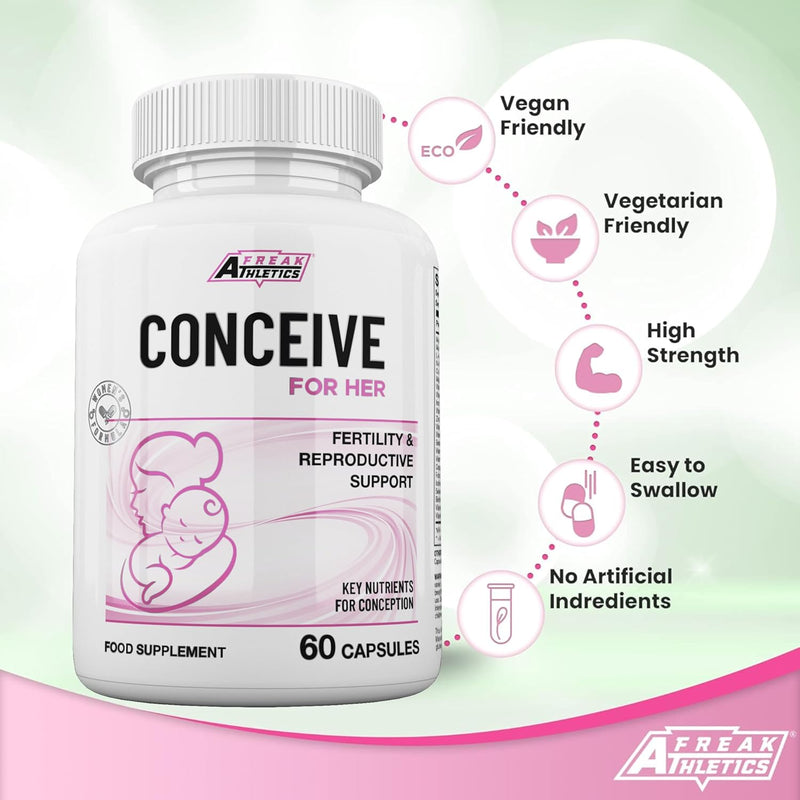 Conceive for Her 60 Capsules Women's Fertility Supplement - Vitamins & Minerals Plus Key nutrients - BeesActive Australia