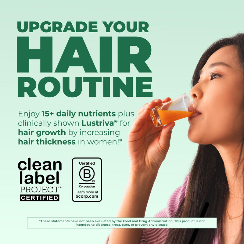 MARYRUTH'S Liquid Multivitamin + Hair Growth, Clinically Thicker Hair, 15oz | Clinically Tested in Women for Thicker Hair & Facial Wrinkles, Biotin 10000mcg, Lustriva Hair Growth Supplements, Skin Care Dragon Fruit 15.22 Fl Oz (Pack of 1)