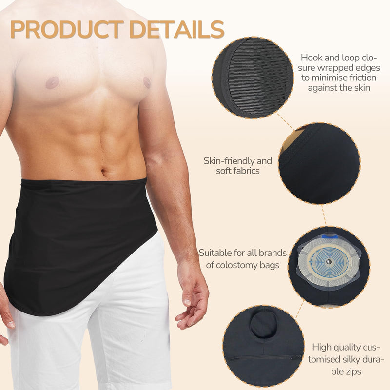 Ostomy Belt, Ostomy Supplies, Ostomy Support Belt for Ostomy Bag Inner Pocket to Hold Ostomy Pouch for Men & Women, Ostomy Bag Cover for Sport & Swiming - Small Small(waist size:28''-33'') - BeesActive Australia