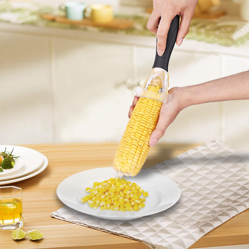 Corn Peeler, Corn Cob Stripper with Ergonomic Handle, Corn on the Cob Remover Corn Kernel Cutter #1114 Stainless Steel - BeesActive Australia