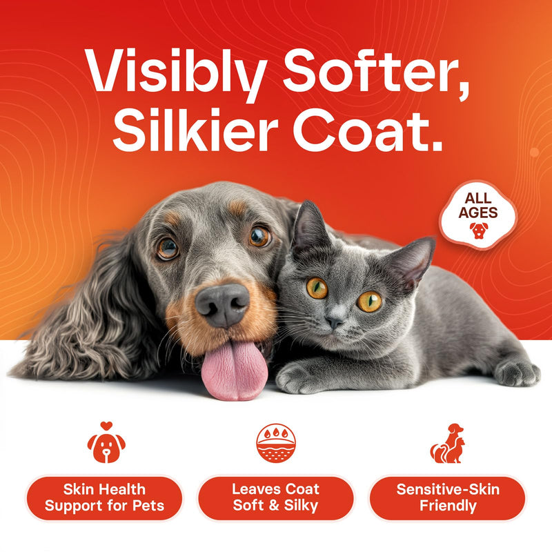 Wild Alaskan Omega 3 Salmon Oil for Dogs - Fish Oil for Dogs Natural Liquid - Must-Have Cat & Dog Essentials for Health - Cat and Dog Supplies Supports Skin & Coat - 8 Fl. Oz 8 fl oz