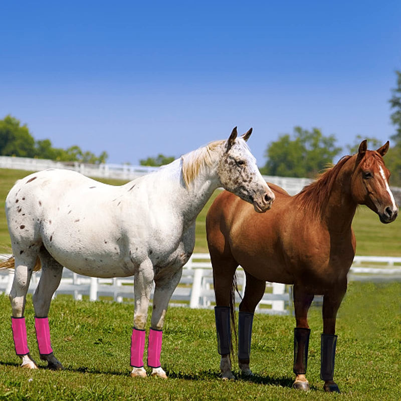 4 Set Mesh Fly Boots for Horse,Loose Horse Leggins for Reducing Stomping,Hoof Damage and Leg Fatigue,Breathable Plastic Mesh Materia,No More Horsefly Nuisance Greatly Red - BeesActive Australia