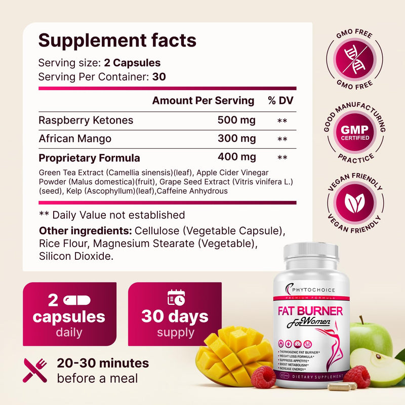 Belly Fat Burner for Women – Powerful Weight Loss Pills That Target Stubborn Belly & Thigh Fat – Thermogenic Metabolism Booster, Appetite Suppressant & Bloating Relief – Advanced Slimming Formula - BeesActive Australia
