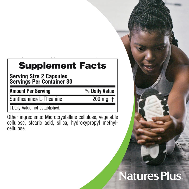 NaturesPlus PRO Suntheanine L-Theanine - 60 Capsules - Supports Calm Alertness, Healthy Relaxation & Improved Rest - Non-GMO, Vegan & Gluten Free - 60 Servings