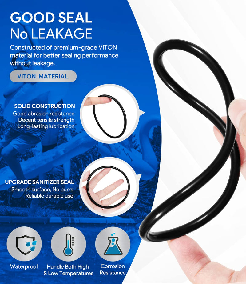 2 Pack R0586300 Large VITON Collar O-Rings Replacement for The Zodiac Nature 2 Fusion, Fusion Soft, Inground, Vision Aboveground, Vision Pro above Ground, etc - BeesActive Australia