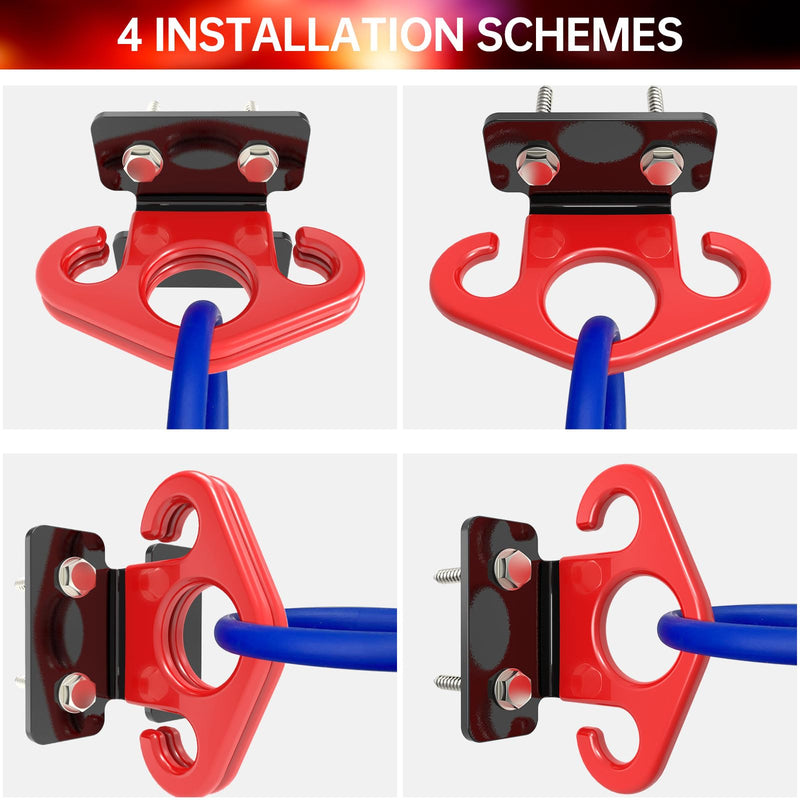 Resistance Band Wall Anchors, Wall Mounted Modular Hooking Platform, Workout Wall Mount Anchor, Training Anchor Mounted Hook Exercise Station for Home Gym Workouts,Yoga,Fitness,Strength Training Red（3pcs）