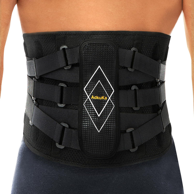 Back Brace for Lower Back Pain Women Men - 10x Maximum Compression and Adjustable - Lumbar Support Belt with 3D Pad - Ergonomic and Breathable 3D Material - for Herniated Disc,Sciatica (L) L - BeesActive Australia