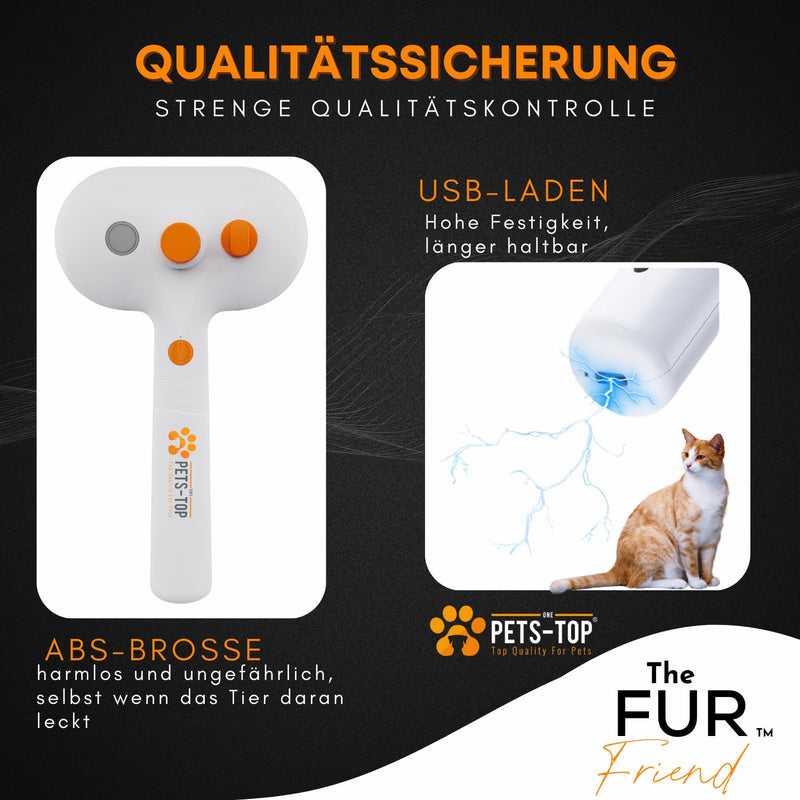 Cat brush with steam, 3-in-1 steam brush for cats FurFriend brush for animal hair for dogs and cats white - BeesActive Australia
