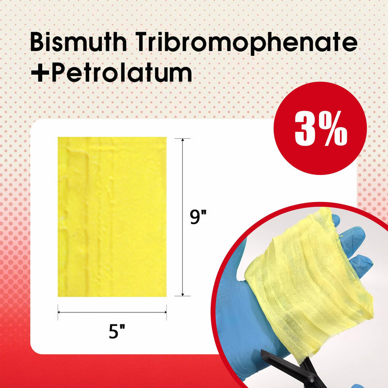 Xeroform Petrolatum Dressing 5"x9", 25 PCS Non-Adherent Gauze for Low Exudating Wounds, Fine Mesh Gauze Pads for Burns, Abrasions, Lacerations, Skin Grafts and Surgical Incisions 5" x 9" (Pack of 25)