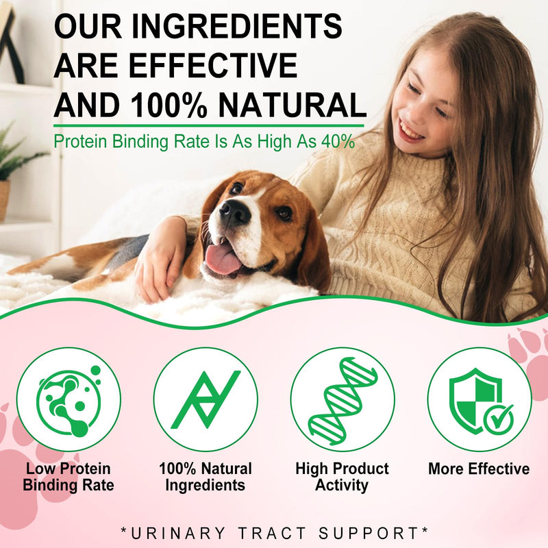Bladder & Kidney Support for Dogs, Urinary Tract treatment and Bladder Control Supplement, Soft Chews with Cranberry and D-Mannose, Natural Immune System Booster - Peking Duck Flavor (150Pcs) 150Pcs