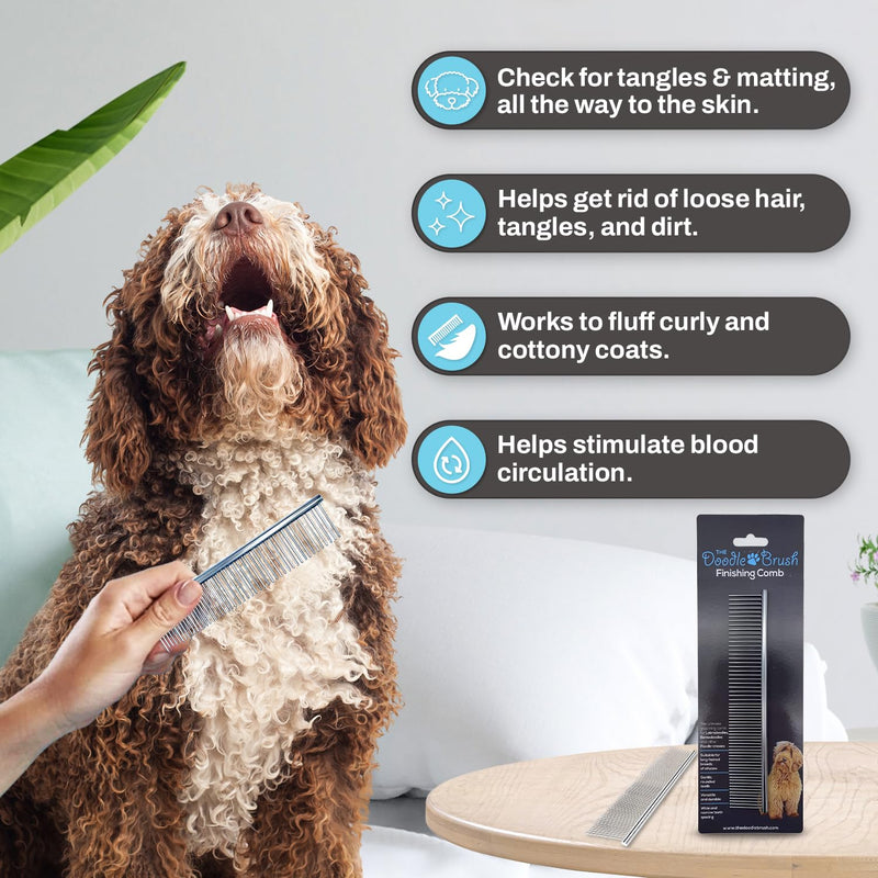 Doodle Comb For Grooming, Metal Dog Comb for Goldendoodle - Metal Comb For Dogs Doodles - Dog Comb for Goldendoodles, Poodle Comb, Finishing Comb - Grooming Comb For Doodles - BeesActive Australia