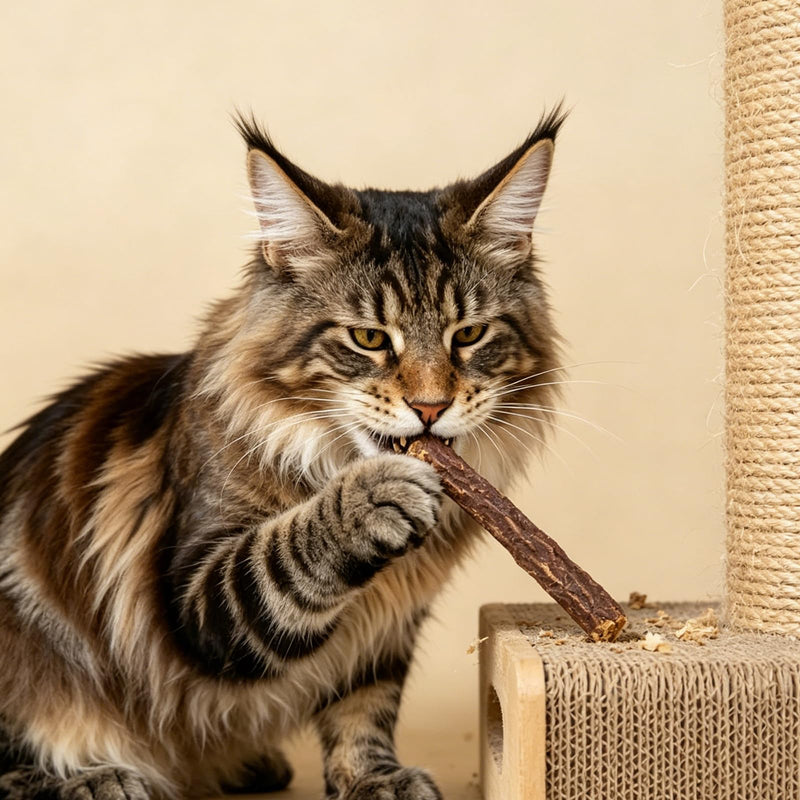 25 Pack Silvervine Chew Sticks for Cats, Natural Matatabi Silvervine 7-10mm Dental Chews for Teeth Cleaning, Indoor Cat Toys Dental Care, Organic Kittens Adult Cat Treats