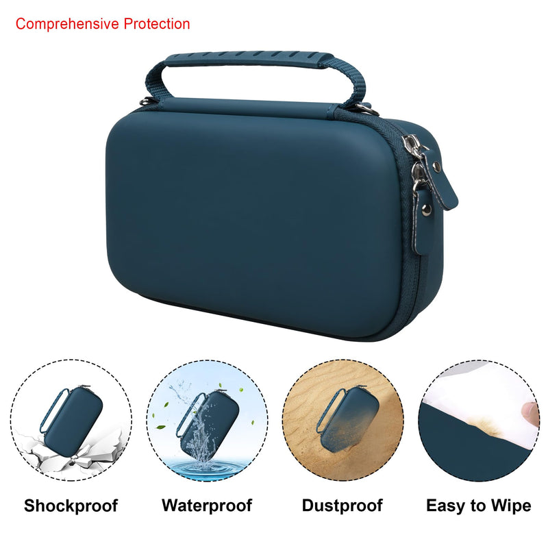 Elonbo Carrying Case for Portable Handheld Inhaler Nebulizer Machine for Adults and Kids, Asthma Inhaler Travel Case, Handheld Mesh Atomizer Machine Holder, Inhaler Spacer Bag, Dark Blue - BeesActive Australia