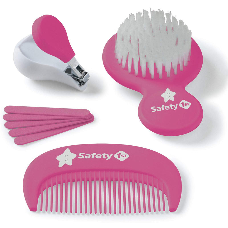 SafetyFirst All-in-1 Nursery Baby Care Health & Grooming KIT: Thermometer, Nasal Aspirator, Bottle Medicine Dispenser, Nail Clippers, Toothbrush, Brush, Wipes