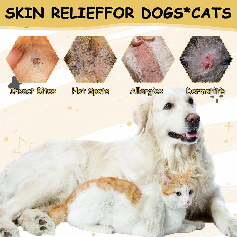 Pet Skin Treatment Spray, 3 Pieces Pet Skin Soothing Spray, Itchy Dog Spray Suitable for Soothing Pet Skin, Relieving Itchy Skin, and Treating Dry Skin