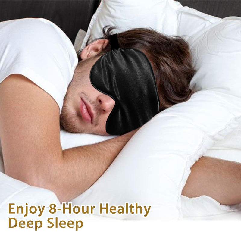 4 Pack Silk Sleep Mask - 100% Blackout, Zero Eye Pressure, Blindfold with Adjustable Strap, Super Soft Travel Eye Covers (Black, Pink, Blue, Purple) 001 Black&pink&blue&purple - BeesActive Australia