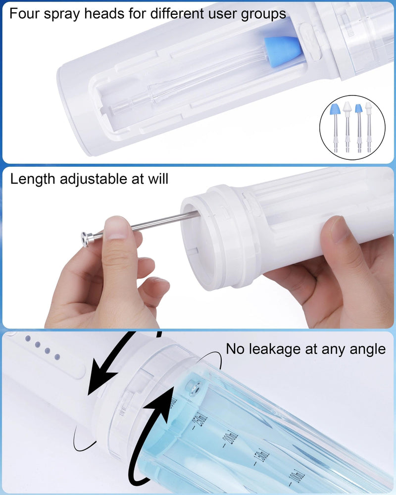 Neti Pot, Nasal Irrigation System, 300ml, 2 Flushing Modes, USB‑C Rechargeable for Sinus Relief, Allergy Care, Portable Nose Washing with Adjustable Flow