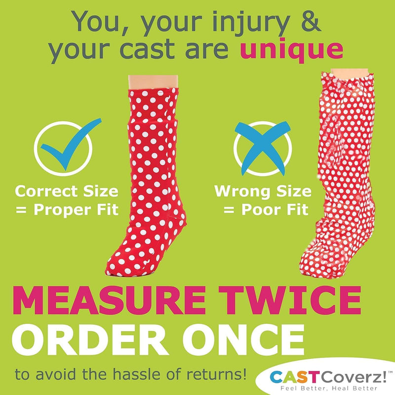 CastCoverz! Fashionable Leg Cast Cover - Black - Medium Short - Below The Knee - Protective, Decorative and Washable - Made in USA Medium (Pack of 1) - BeesActive Australia
