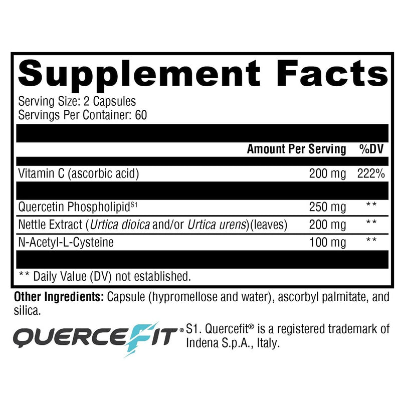 XYMOGEN Quercetin 20× Plus, 120 Capsules | Quercetin Phytosome Supplement for Immune and Respiratory Support, with Vitamin C and Nettle Leaf 120 Count (Pack of 1)