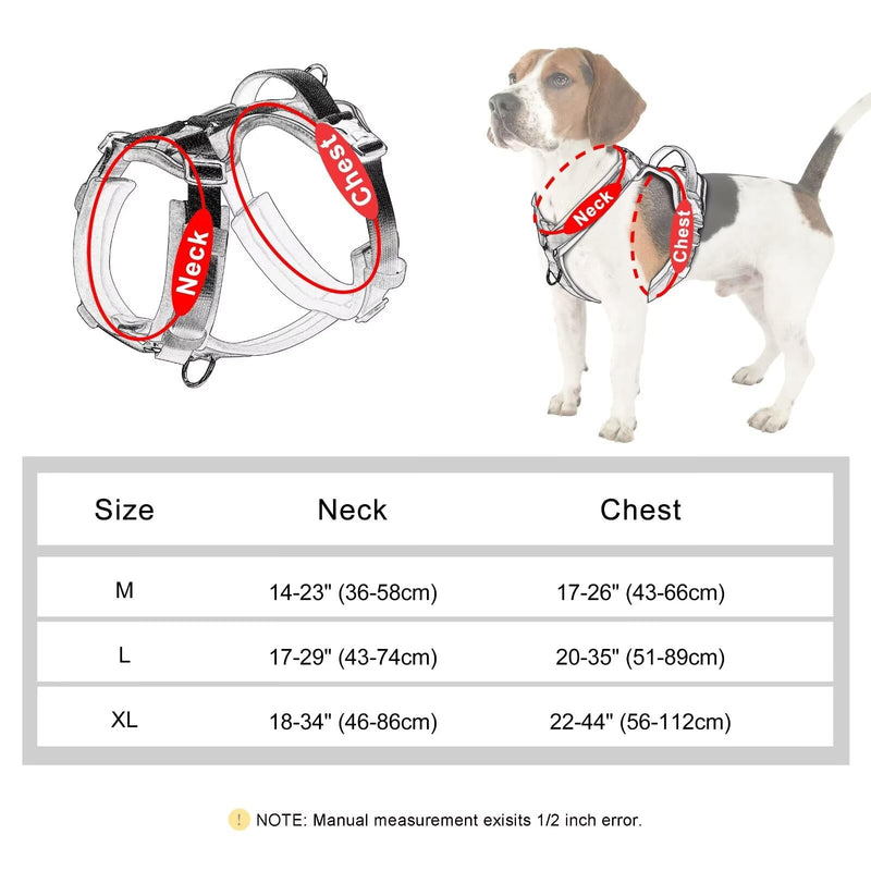 Beirui No Pull Dog Harness, No Choke Front Clip Dog Harness Medium Sized Dog, Adjustable Soft Padded Dog Vest harness with Easy Control Handle and Reflective Strips for Large Dog Easy Walking(Pink,M) M:Chest 17-26", Neck 14-23" Pink - BeesActive Australia