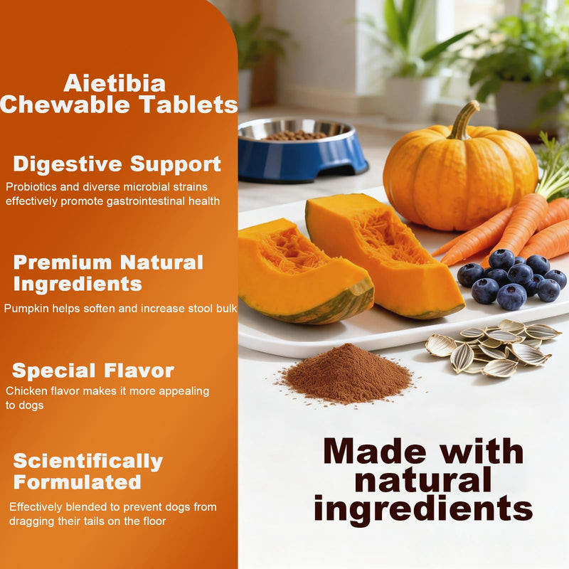120 Chew Anal Gland Soft Chews for Dogs-Help Reduce Scooting with Pumpkin&Digestive Enzymes Probiotics Fiber Supplement-Chicken Flavor Chicken 1