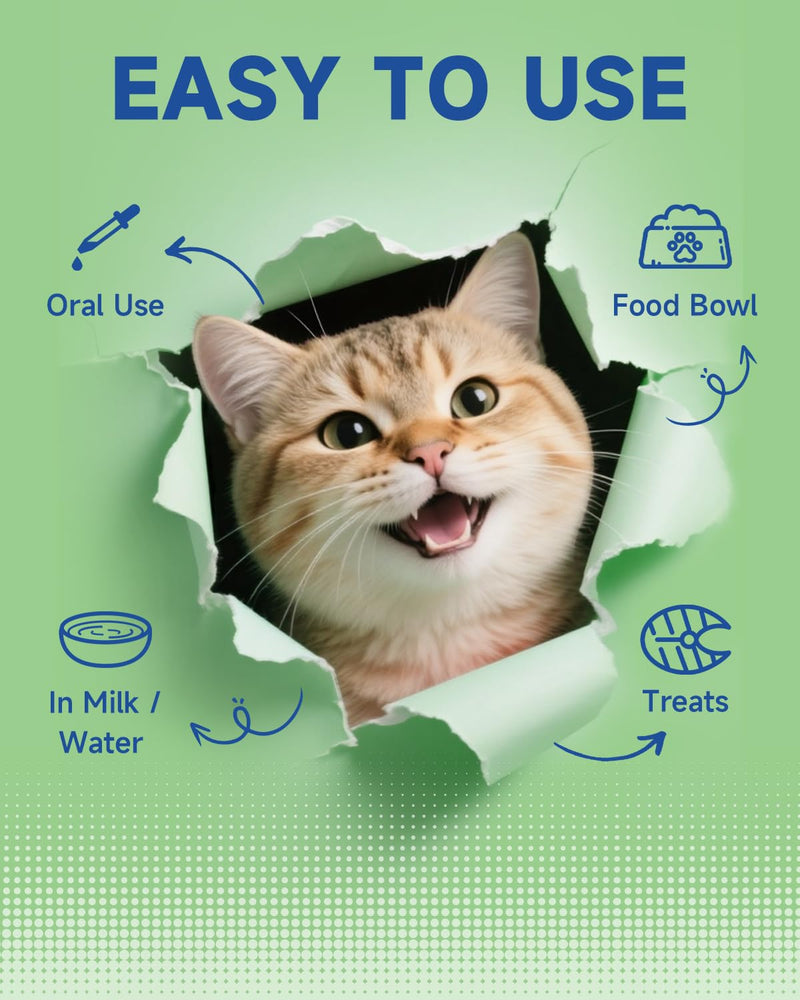 L-Lysine for Cats - cat Immune Support - Lysine for Cats - Sneezing, Runny Nose, Cold, eye care, L-Lysine Supplement for Support Healthy Respiratory, Vision, Roast Chicken Flavor
