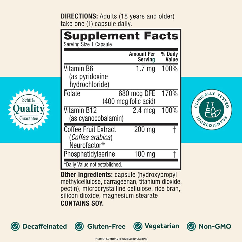 NEURIVA Plus Brain Supplement for Memory, Focus & Concentration + Cognitive Function with Clinically Tested Nootropics Phosphatidylserine and Neurofactor, VIT B6 & B12, 30 Count Capsules (2 Pack) 30 Count (Pack of 2)