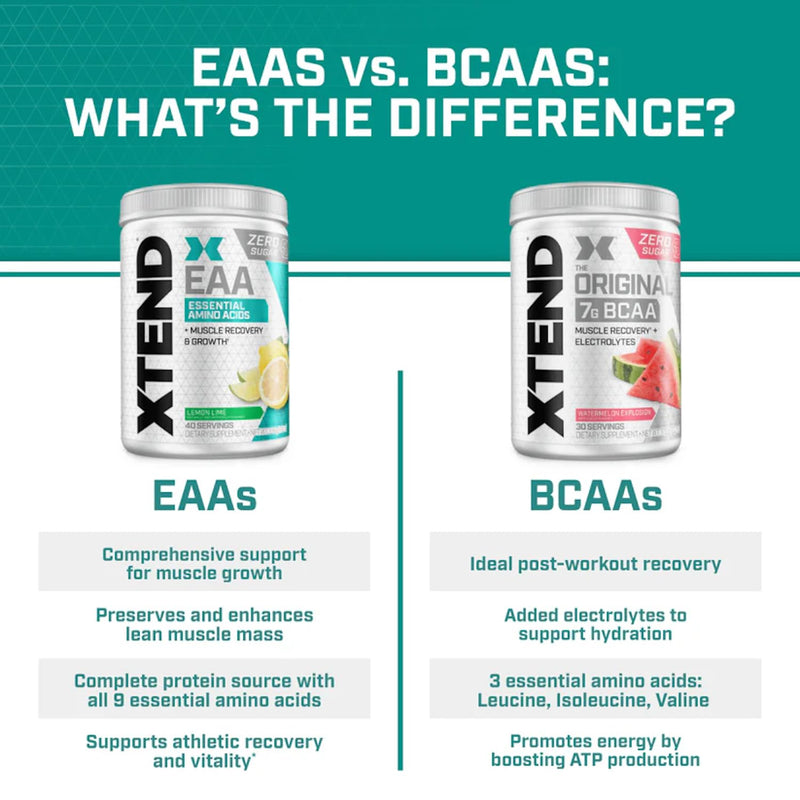 Scivation XTEND EAA + BCAA Powder | Muscle Recovery & Lean Muscle Growth | 9 Essential Amino Acids for Intra Workout or Post Workout Recovery | 10g EAAs Per 2 Servings | Mango 40 Servings 11.6 Ounce (Pack of 1) - BeesActive Australia
