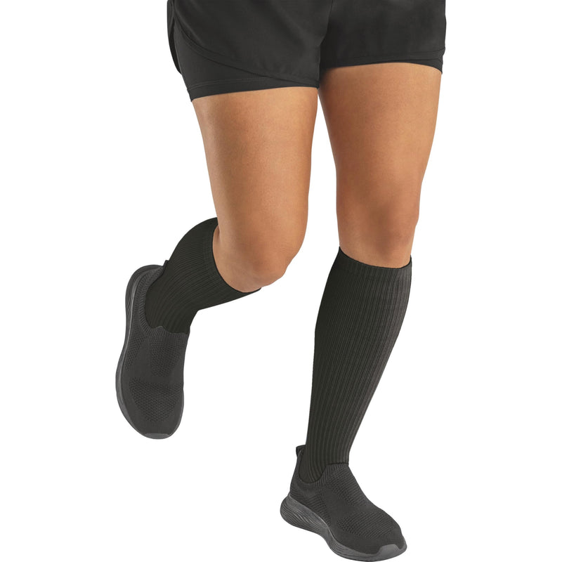 JOBST ACTIVA Athletic 8-15 mmHg Compression Socks Knee High, Closed Toe Black Large