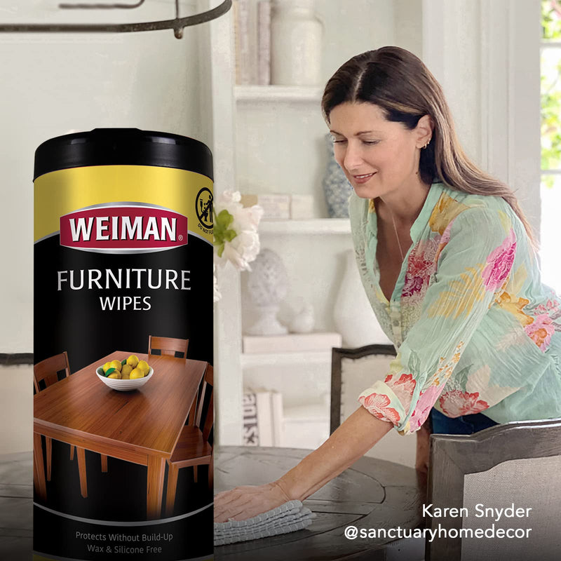 Weiman Wood Cleaner and Polish Wipes - 2 Pack - For Cleaning Furniture, to Beautify and Protect, No Build-Up, Contains Ultra Violet Protection, Pleasant Scent, Surface Safe - 30 Count 20 Count (Pack of 3) - BeesActive Australia