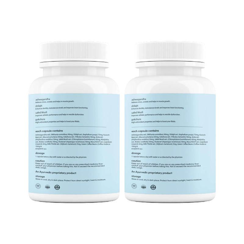 mars by GHC Surgemax Natural Capsules with Shilajit & Safed Musli | Supports Energy, Strength & Immunity | for Active Lifestyle | 120 Capsules | Pack of 2 60 Count (Pack of 2)