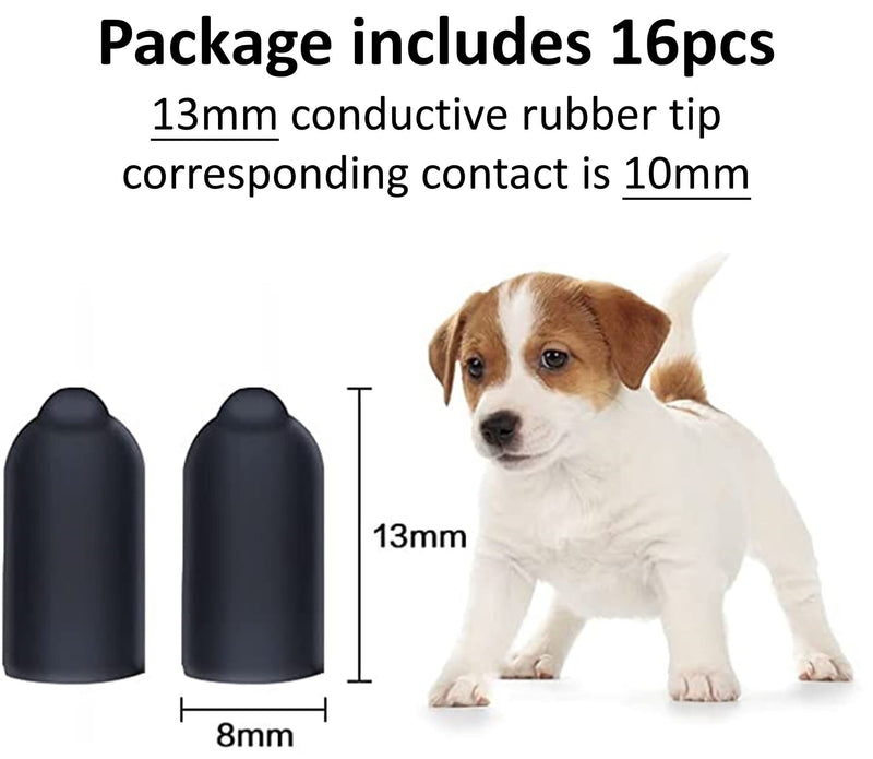 Dog Shock Collar Rubber Tips 16 pcs, Replacement Silicone Covers for Dog Training Collars, Anti Bark Collars Silicone Caps 13mm - BeesActive Australia