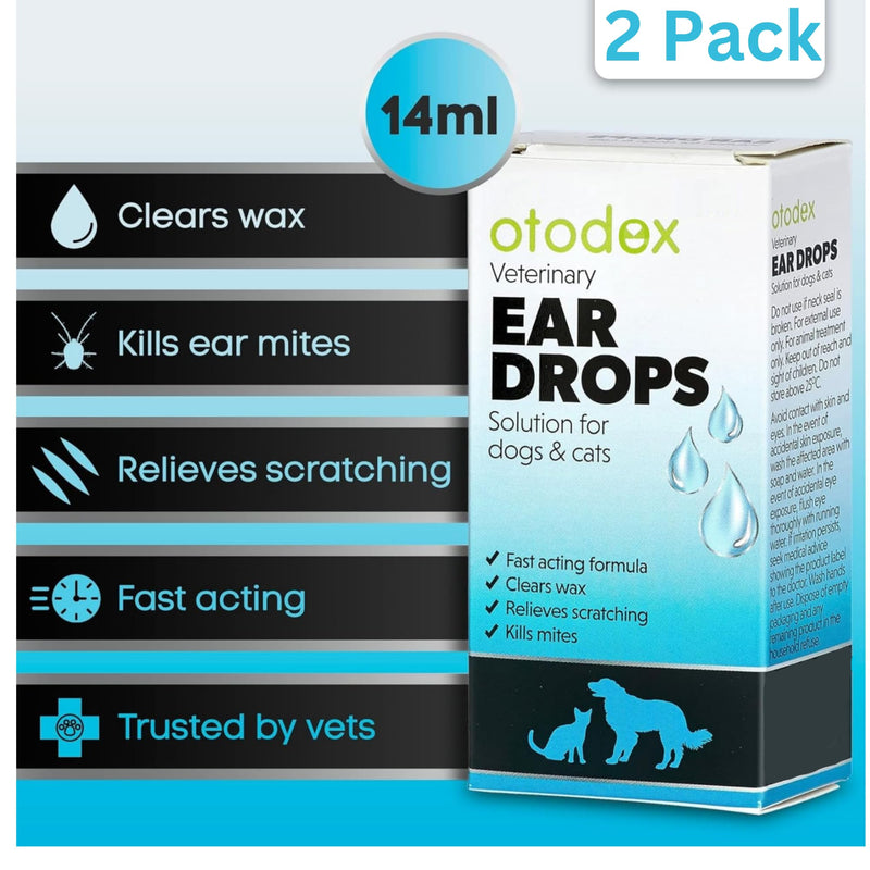 Dog Ear Cleaner | Dog Ear Drops | Ear Drops For Dogs | Ear Mite Treatment For Dogs | Cat & Dog Ear Infection Treatment | Ear Cleaner For Dogs UK | Dog & Cat Itchy Ear Treatment – 2 Packs Sold by UMDA