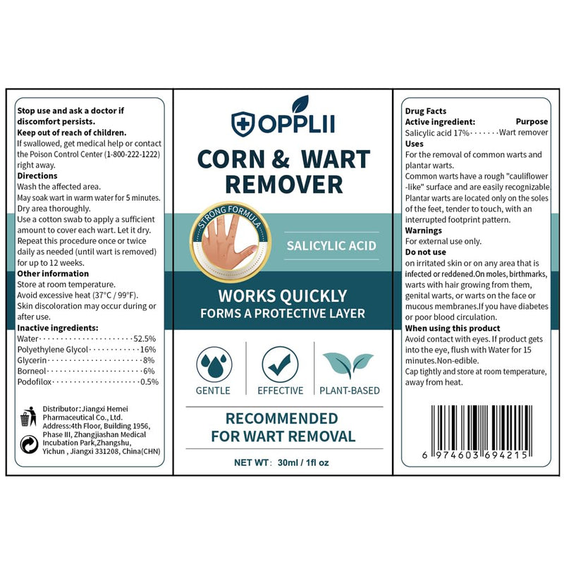 Wart Remover, Fast-Acting Removal for Men and Women,Strongest Wart Removal for Toes Feet - Exclusive Formula 17% Salicylic Acid Freeze Off for Plantar,Common, Flat Wart, 30ml - BeesActive Australia