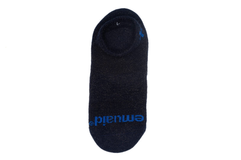 EMUAID Ionic Silver Socks, Silver Fiber Blend, Odor Control, Navy, One Pair